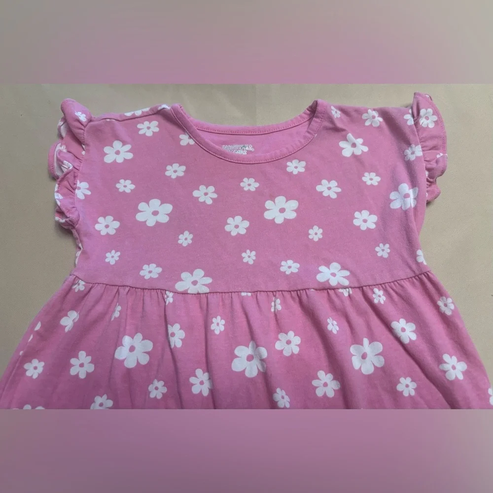 Lot of 3‎ - Girl Dresses Sz 5T Pink Floral Flowy Casual Tie Dye Lounge School